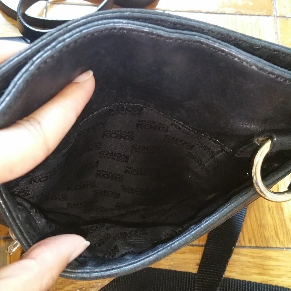Michael Kors Leather Black Crossbody Purse